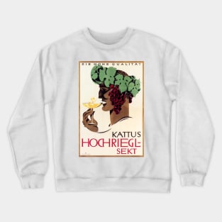 KATTUS HOCHRIEGL SEKT by Joseph Binder Wine Art Deco Lithograph Poster Crewneck Sweatshirt